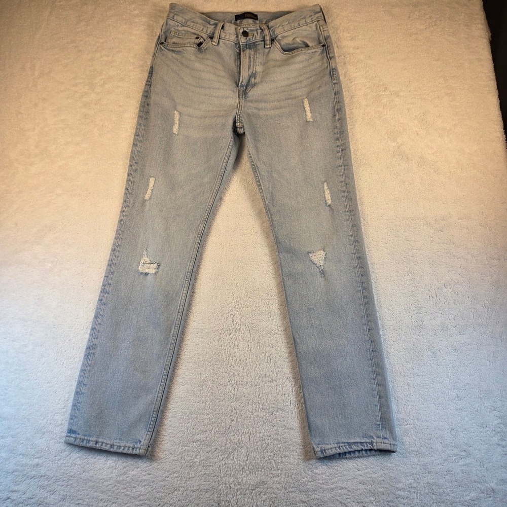 Regal Exchange Mens Light Wash Distressed Denim Jeans 30x30